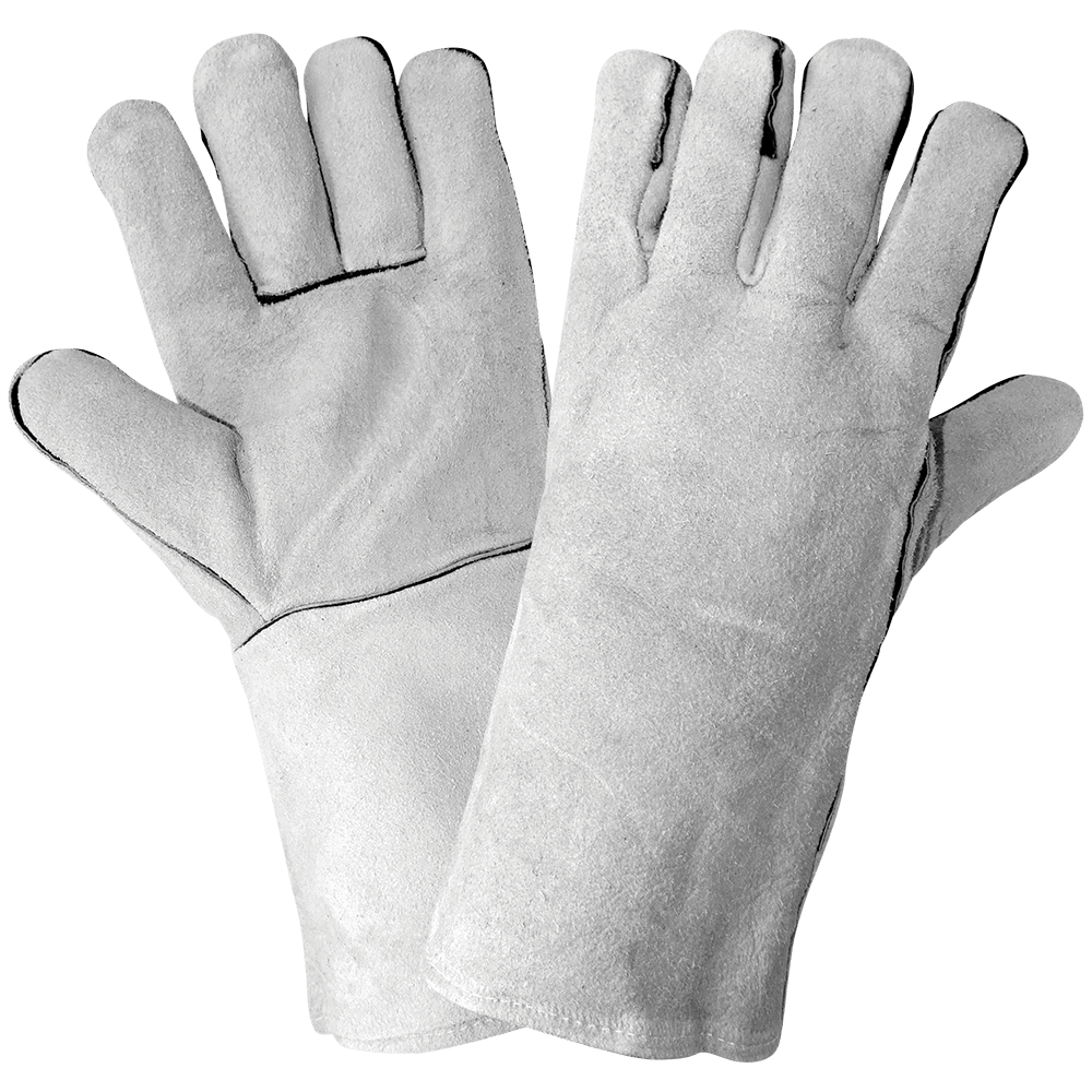 Global Glove & Safety 1200GE Economy Grade Split Cowhide Welder Gloves