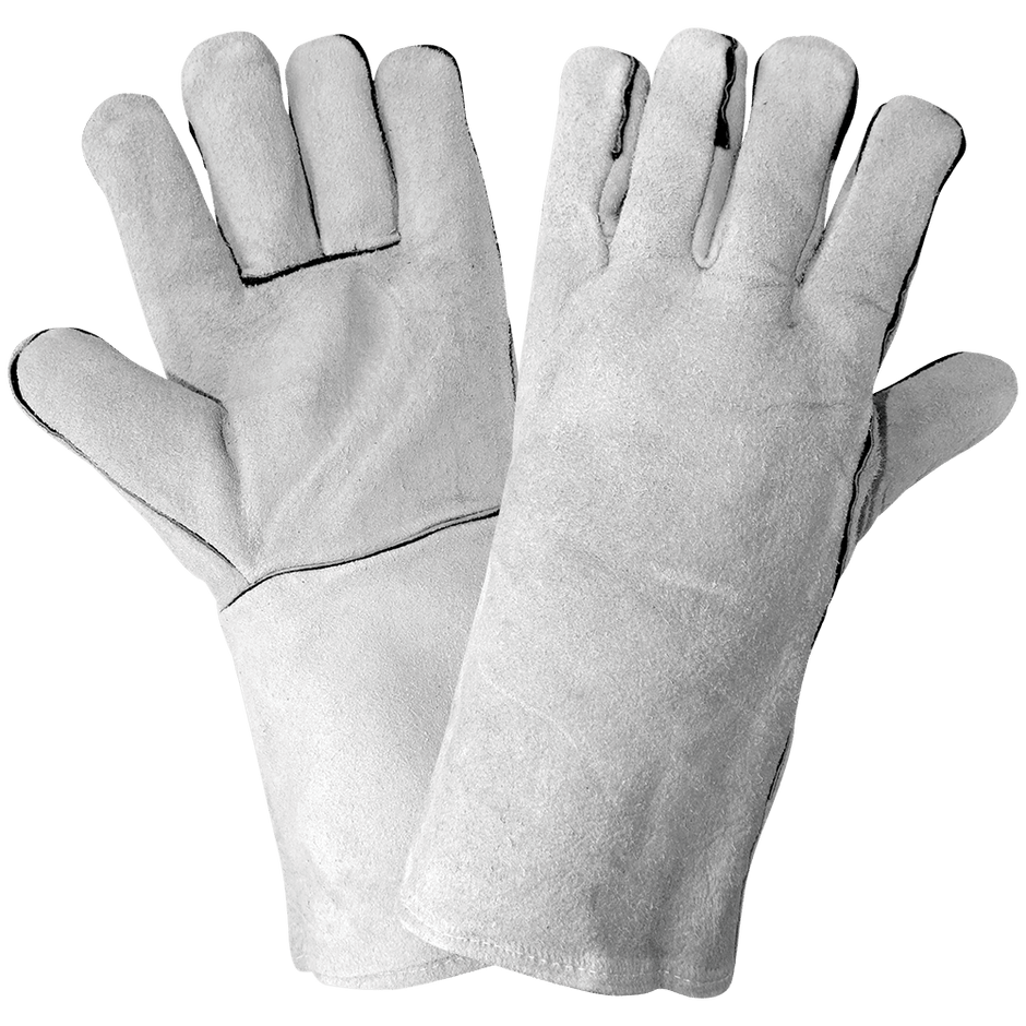 Safety Leather Worker Gloves, 2 Pairs, Size: Large - Walmart Supplies