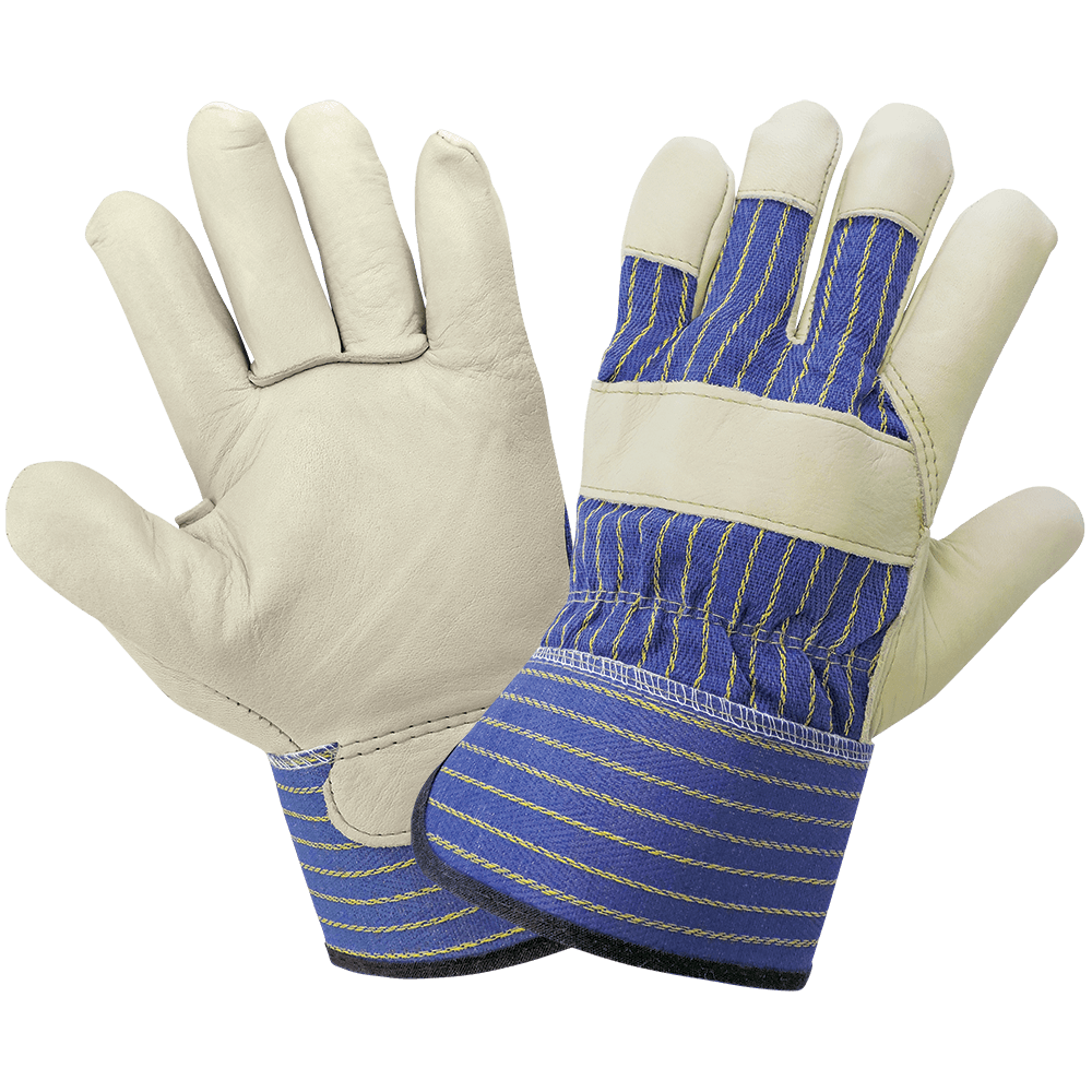 Global Glove & Safety 1900 Premium Grain Cowhide Gunn Cut Leather Palm Gloves