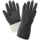 Global Glove & Safety 230F FrogWear® Premium Black Flock Lined 30 Mil, 12 inch, Neoprene Unsupported Gloves, Honeycomb Pattern Grip