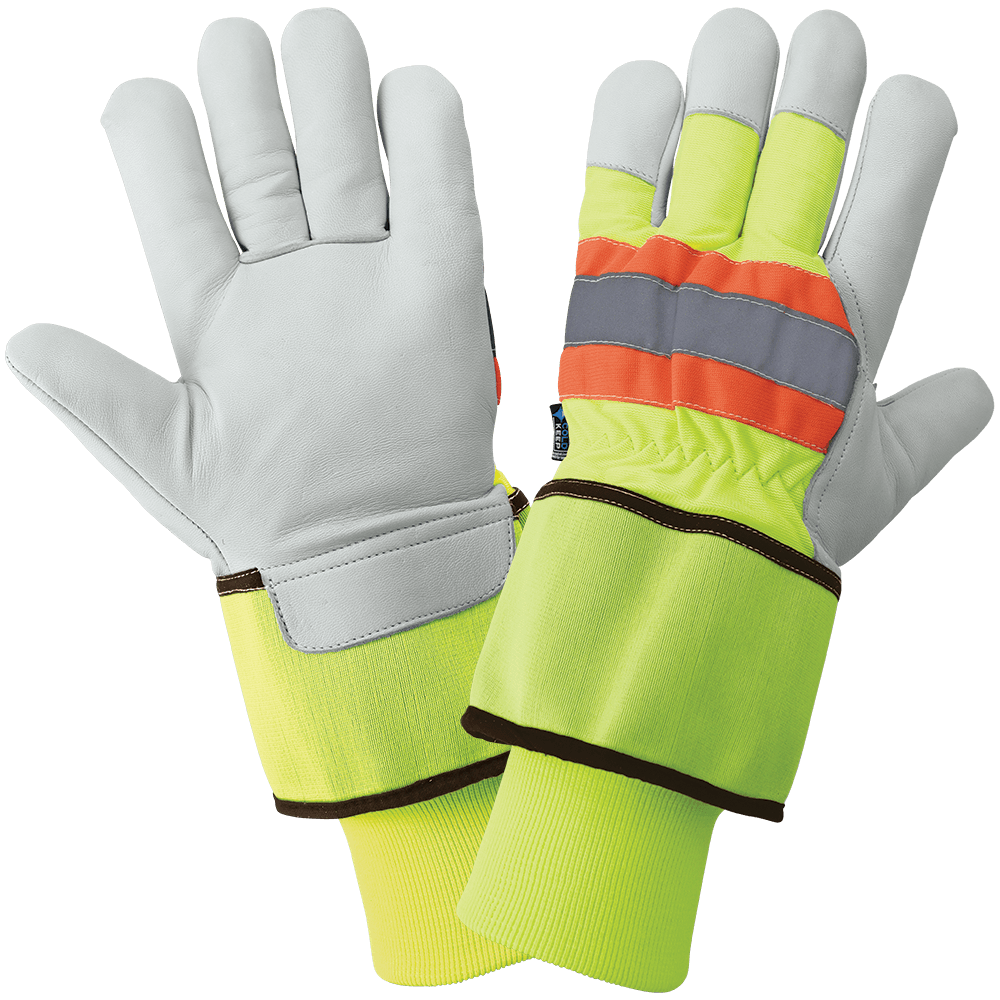 Global Glove & Safety High Visibility Premium Grade Goatskin Leather Palm Insulated Gloves