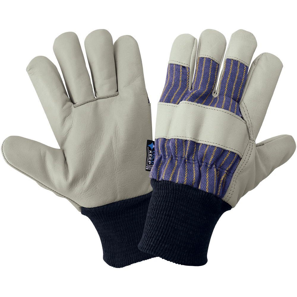 Global Glove & Safety 2950KW Standard-Grade Cowhide Insulated Gloves, Knit Wrist