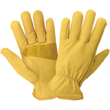Global Glove & Safety 3100 Premium Grain Cowhide Leather Gloves, Reinforced Palm