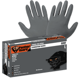 Global Glove & Safety 600F Panther Guard® Heavyweight Nitrile, Powder Free, Examination Grade, Steel Gray, 6 Mil, Flock Lined, Textured Fingertips, 9.5 Inch (case of 500)