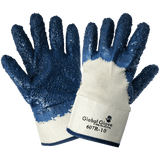 Global Glove & Safety 607R Rough Finish Solid Nitrile Three Quarter Coated Two Piece Jersey Gloves