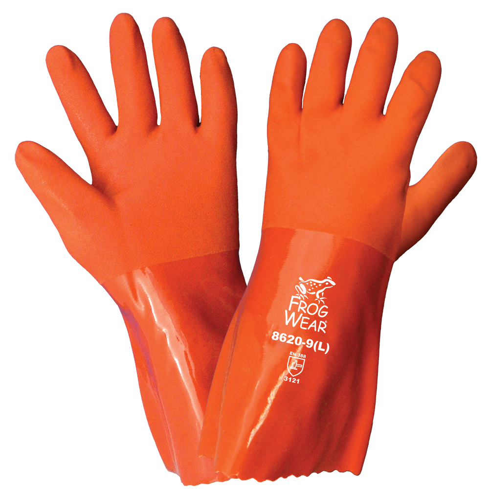 Global Glove & Safety 8620 FrogWear® Double Dipped PVC Chemical Resistant Gloves