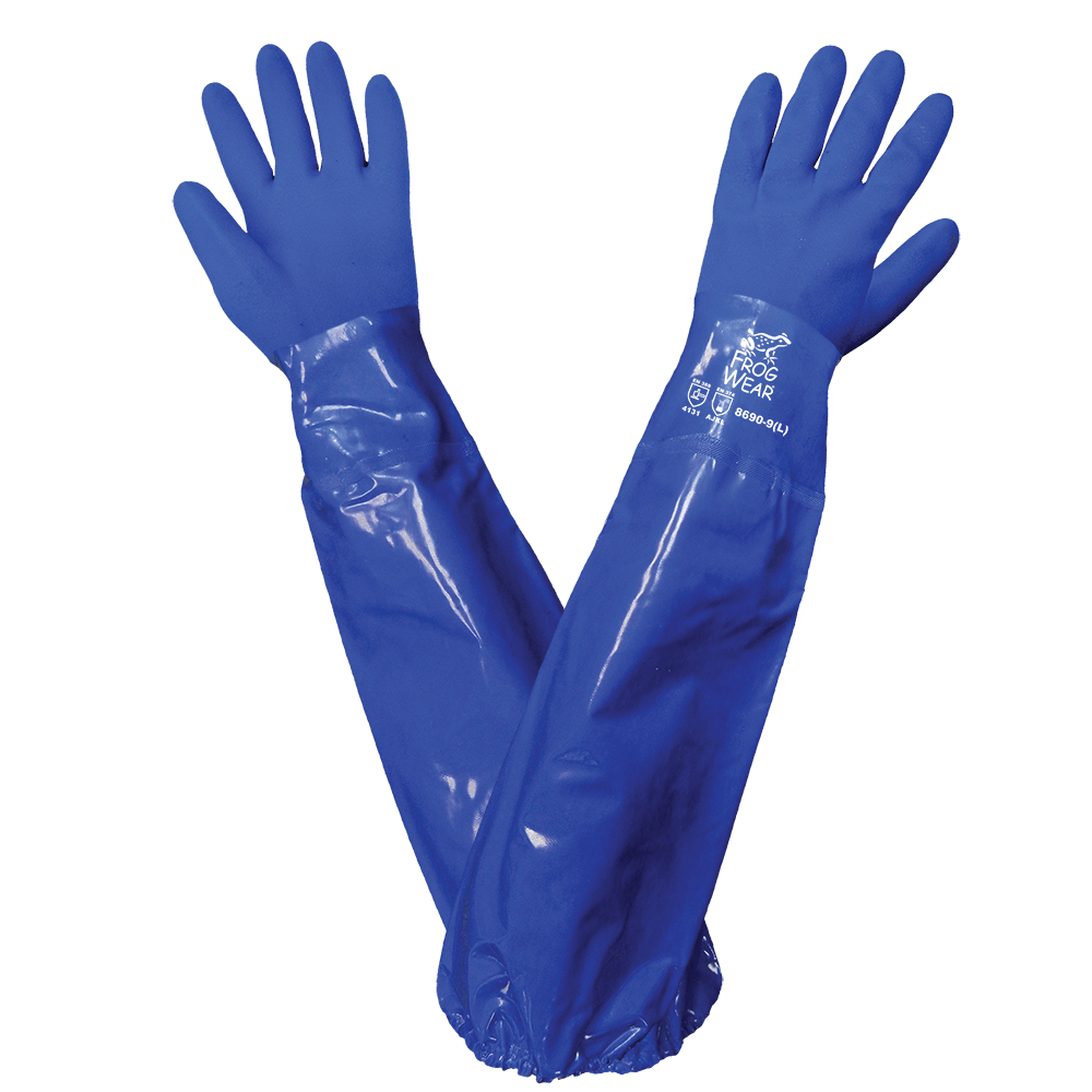 Global Glove & Safety 8690 FrogWear® Shoulder Length Triple Coated PVC Chemical Resistant