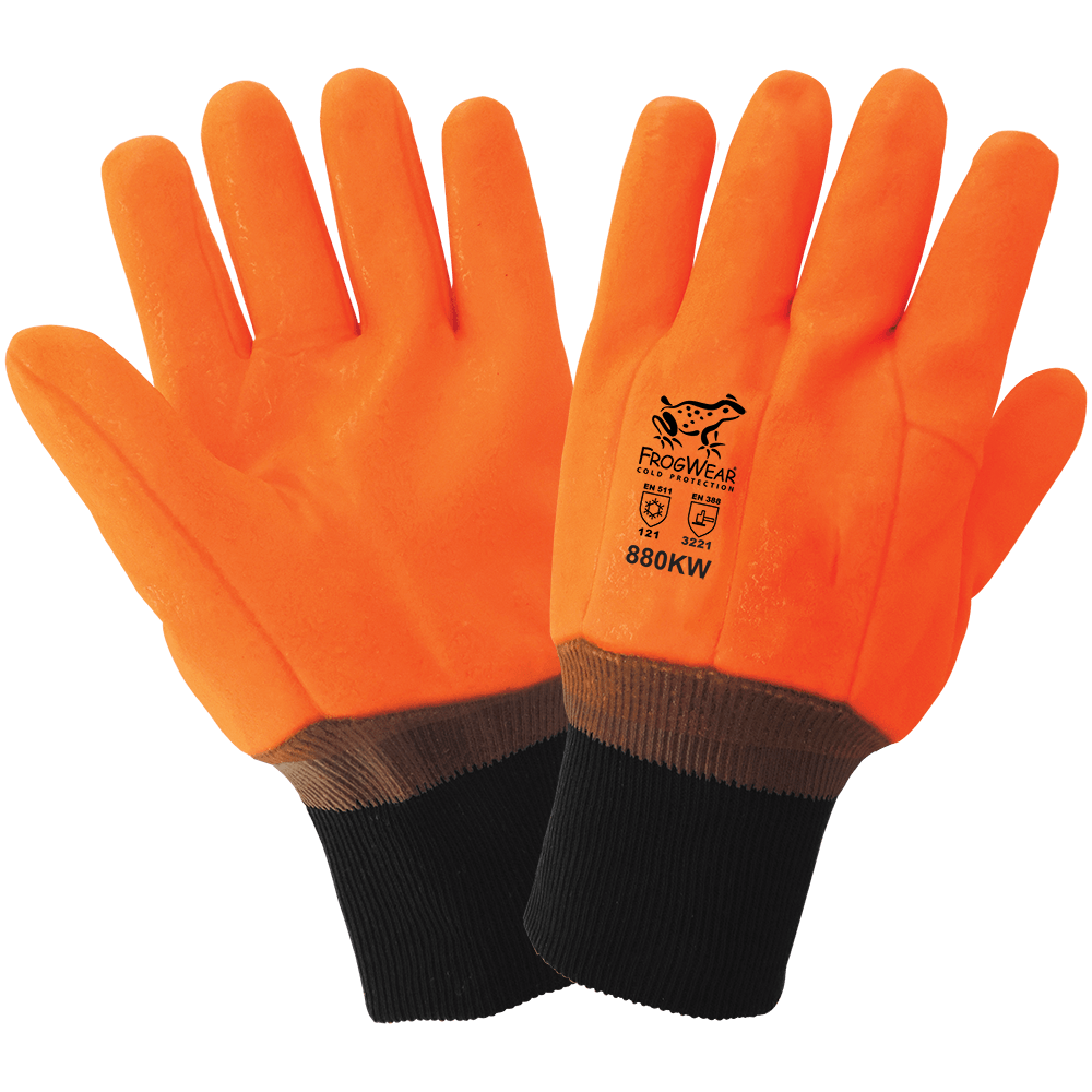 Global Glove & Safety 880KW FrogWear® Cold Protection High Visibility Insulated Double Coated with PVC Chemical Handling