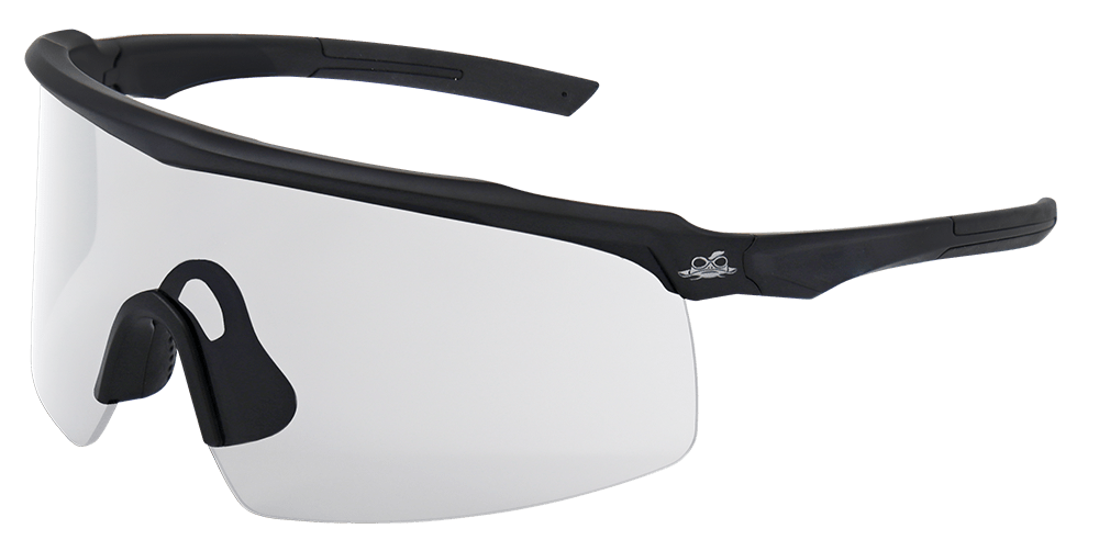 Global Glove & Safety BH3261AF Whipray™ Clear Anti Fog Lens, Matte Black Frame Safety Glasses