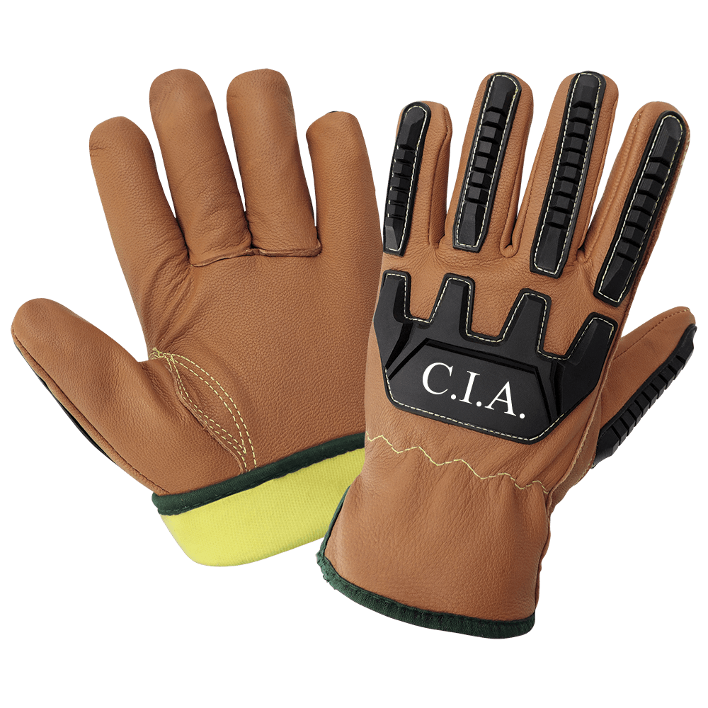 Global Glove & Safety CIA3800 Impact, Oil, Water, Cut, and Flame Resistant Goatskin Gloves, Cut A5