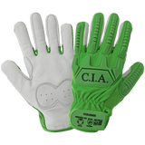 Global Glove & Safety CIA4005 Mechanics Style Gloves, Premium Leather Palm, Cut A5