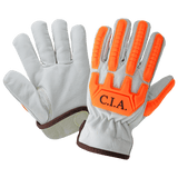 Global Glove & Safety CIA7700 High-Visibility Cut and Impact Resistant Buffalo Leather Drivers, Cut A7