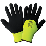Global Glove & Safety CR183NFT Samurai Glove® High Visibility Nitrile Coated Gloves, Three Quarter Dip, Cut A2