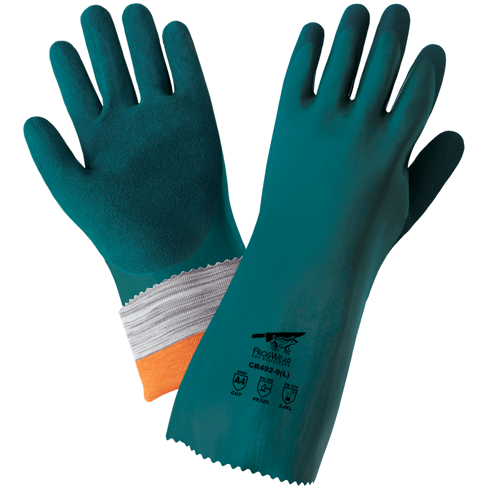 Global Glove & Safety CR492 FrogWear® Cut Resistance Performance Chemical and Cut Resistant Gloves, Cut A4