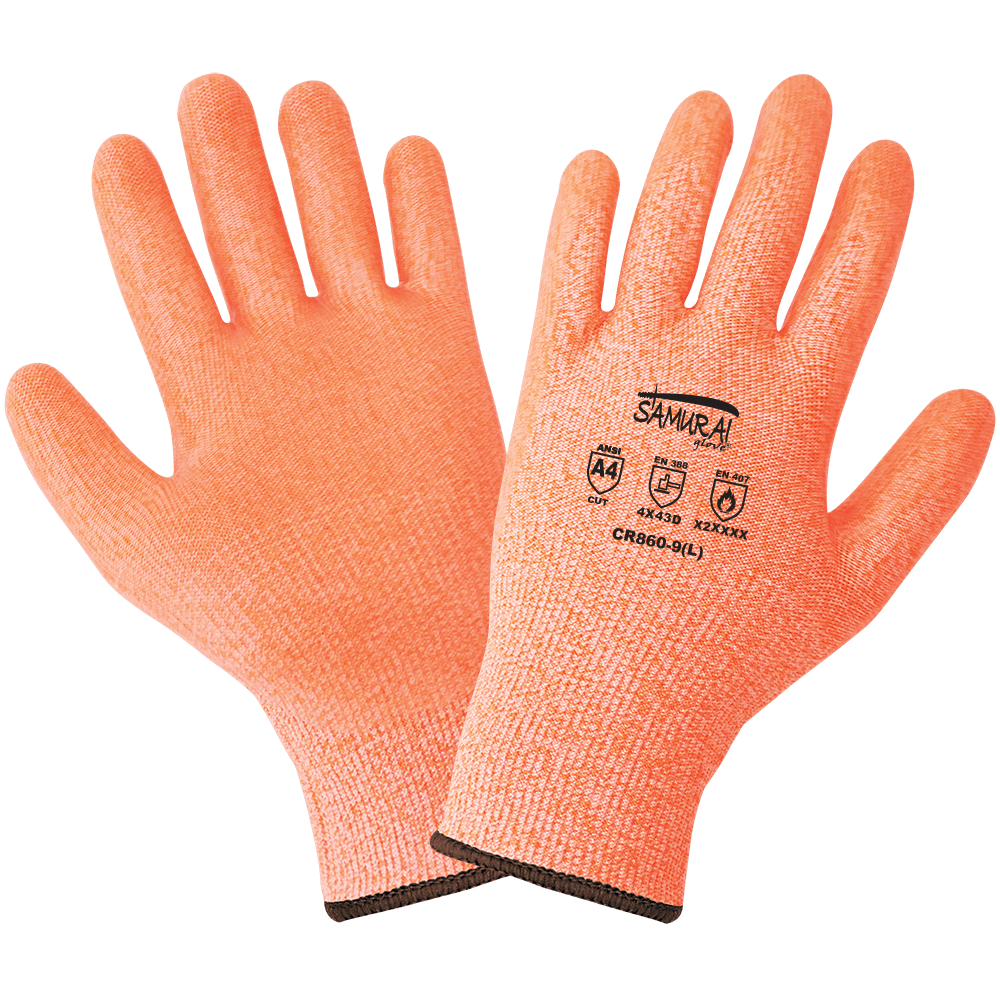 Global Glove & Safety CR860 Samurai Glove® Supreme Grip Tack Free Vulcanized Silicone Coated, Cut A4