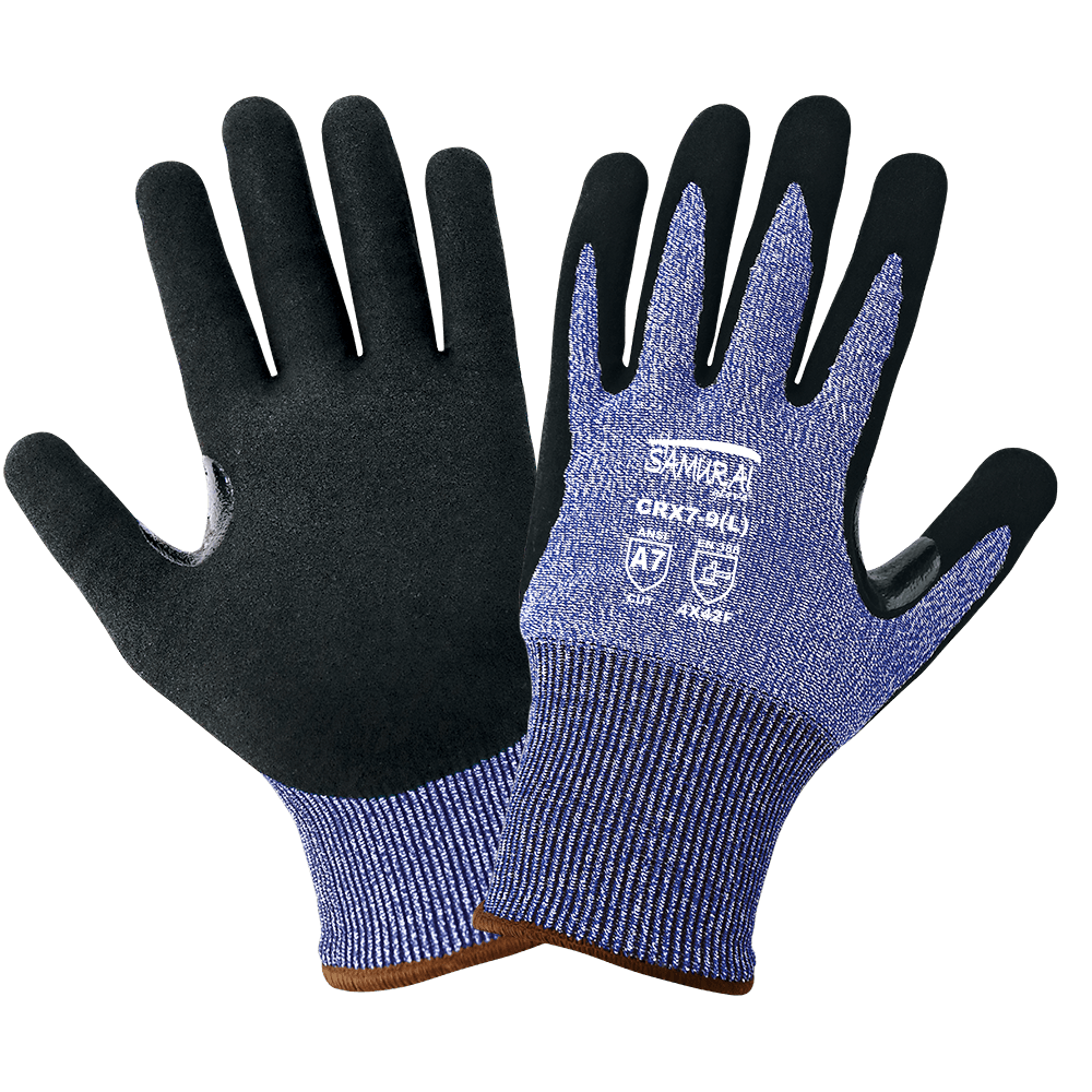Global Glove & Safety CRX7 Samurai Glove® Cut, Abrasion, and Puncture Resistant Xtreme Foam Technology Nitrile Coated, Cut A7