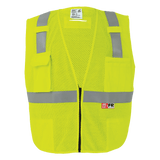 Global Glove & Safety GLO-022FR FrogWear® HV Flame Resistant High Visibility Yellow/Green Surveyors Vest