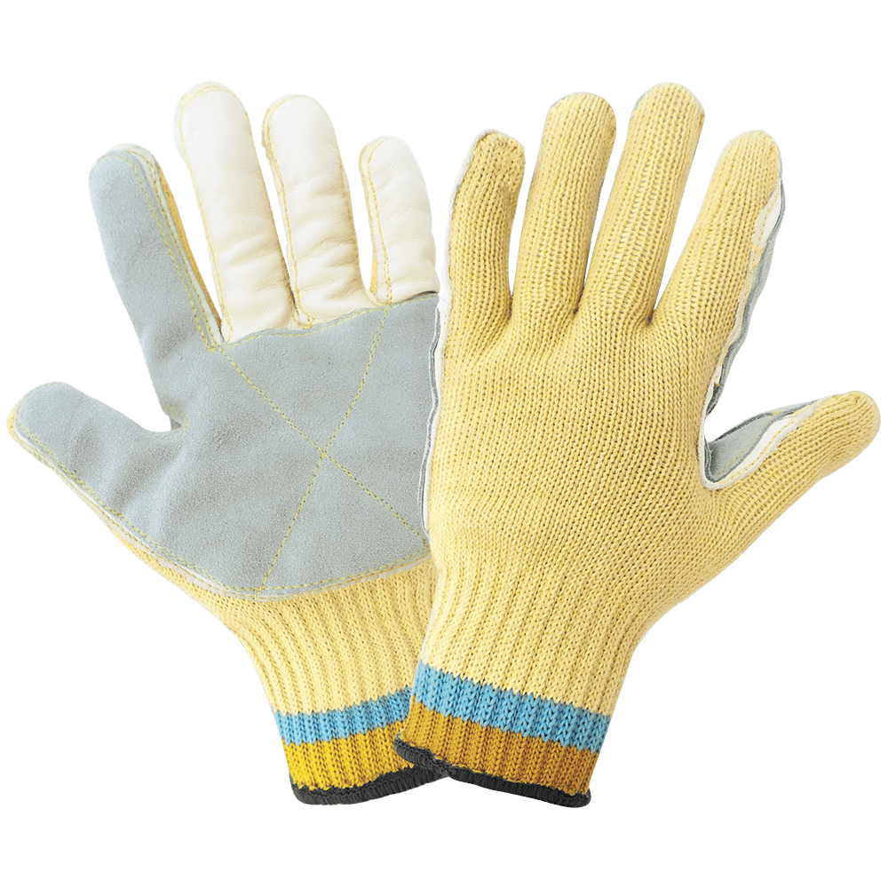 Global Glove & Safety K300LF Samurai Glove® Heavyweight Seamless, Premium Grade Double Leather Palm, Cut A6