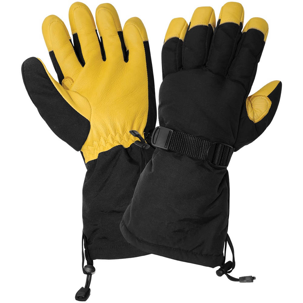 Global Glove & Safety SG7300INT Premium Grade Grain Deerskin Leather Palm, Low Temperature, Waterproof Gloves Insulated with 3M™ Thinsulate™