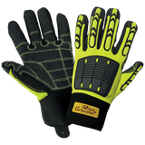Global Glove & Safety SG9966 Vise Gripster® High Visibility Reinforced Abrasion Resistant Gloves, TPU Impact Protection, Cut A3