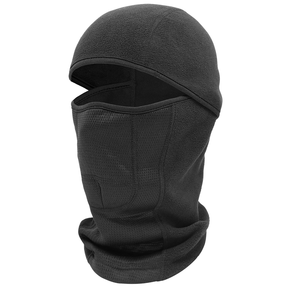 Global Glove & Safety WL320SE Bullhead Safety™ Winter Liners Black, Shoulder Length, Self-Extinguishing, Hinged Thermal Balaclava