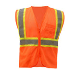 GSS Standard Two Tone Mesh Zipper Safety Vest, Class 2 (each)