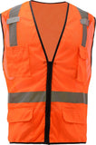 GSS Premium Multi-Purpose Mesh Zipper 6 Pocket Vest, Class 2 (each)