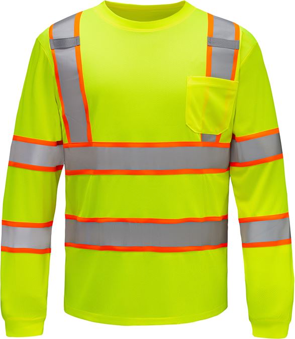 GSS Yellow Two Tone Long Sleeve T-Shirt, Class 3 (each)