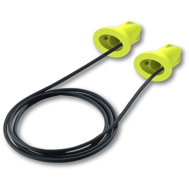 HexArmor safeComm® disposable earplugs, corded (box of 100)