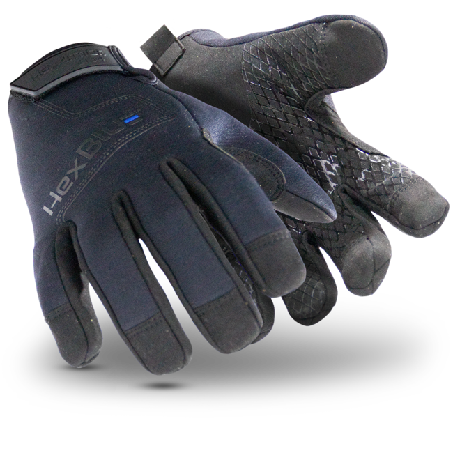 HexArmor 2134 HexBlue, Synthetic Leather Silicone Pattern Palm, Needlestick, Cut A6