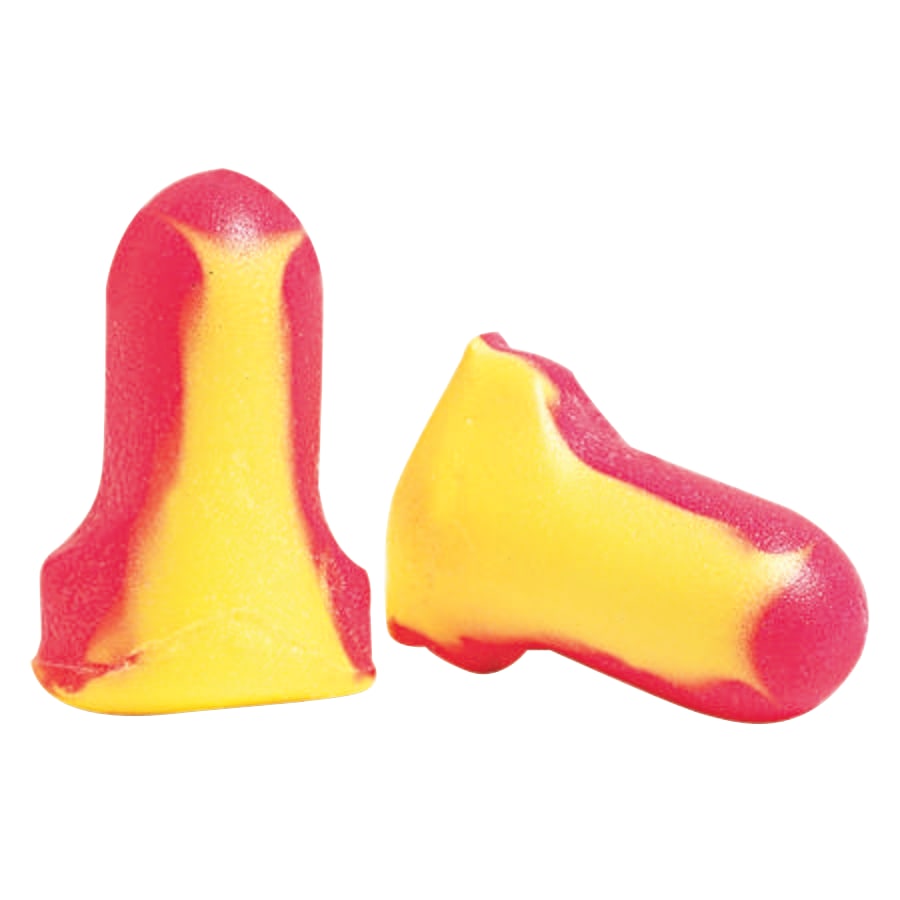 Honeywell Laser Lite Disposable Earplugs, Foam, Magenta/Yellow, Uncorded, Poly Bag (box of 200 pairs)