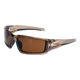 Honeywell Uvex Hypershock Safety Eyewear, Espresso Polarized Lens, HC, Smoke Brown Frame