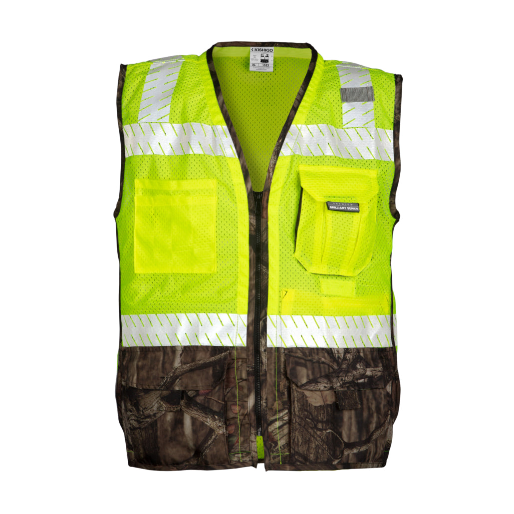 Kishigo Brilliant Series Heavy Duty Mossy Oak Vest, Type R Class 2