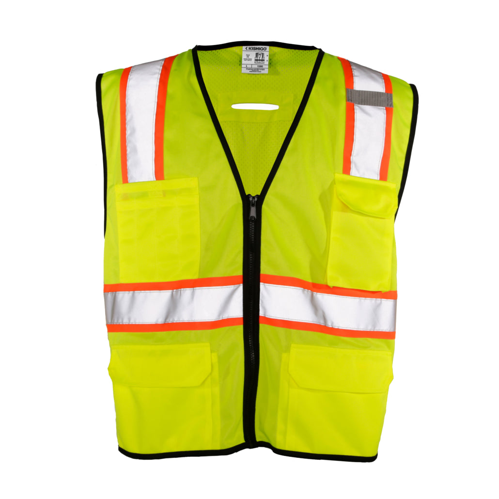 Kishigo Economy 6 Pocket Contrast Vest, Type R Class 2