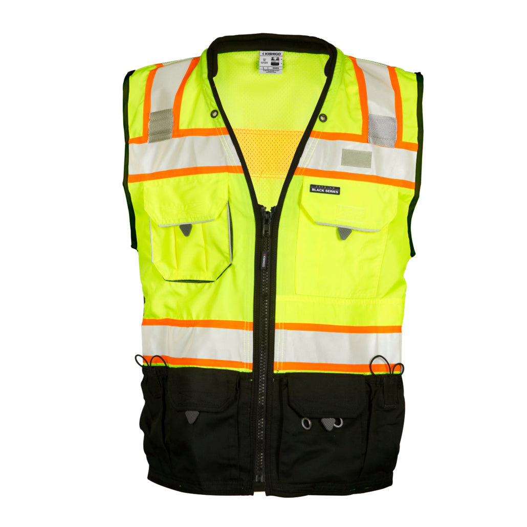 Kishigo Black Series Surveyors Vest, Type R Class 2