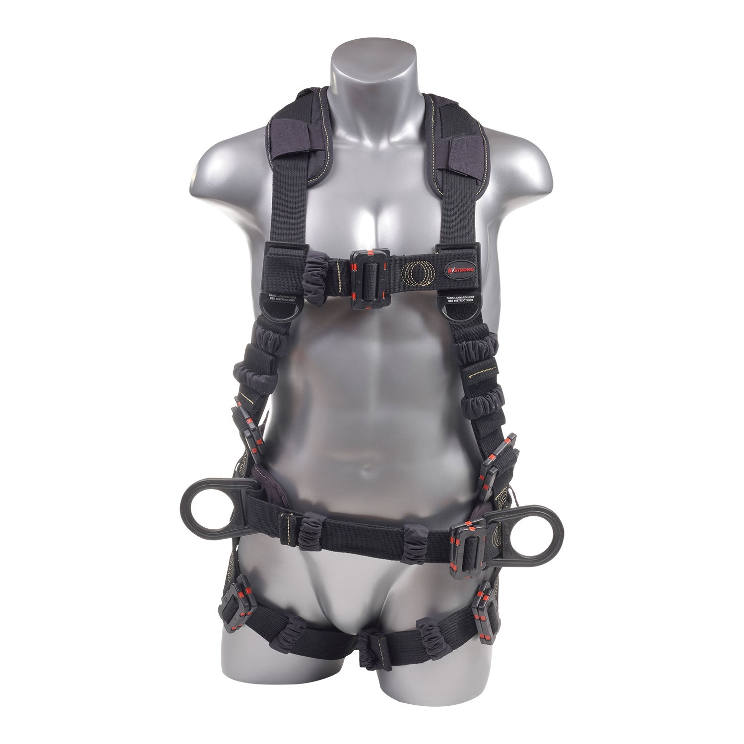 KStrong Kapture™ Element Arc Flash Rated 5-Point Full Body Harness Padded with Belt, 3 D-rings, Mating Buckle Legs and Chest (each)