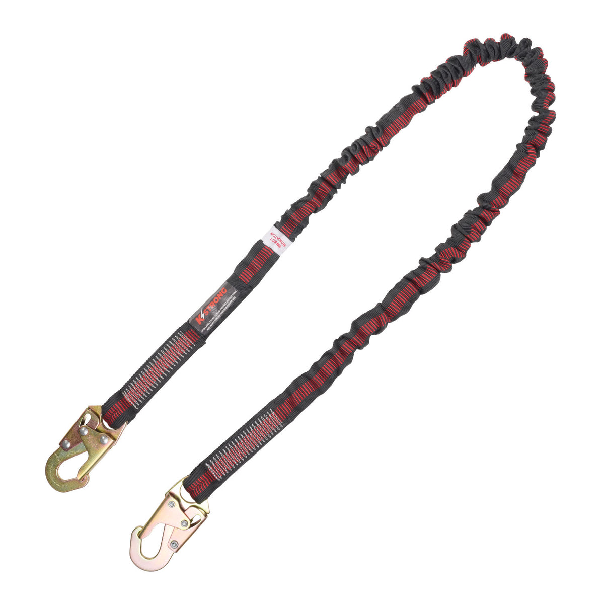 KStrong UFL204101 6 ft Internal design shock absorbing lanyard with snap hooks