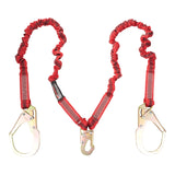 KStrong 6 ft. Twin leg 100% tie-off Elasticated design shock absorbing lanyard with snap hook and rebar hooks (each)