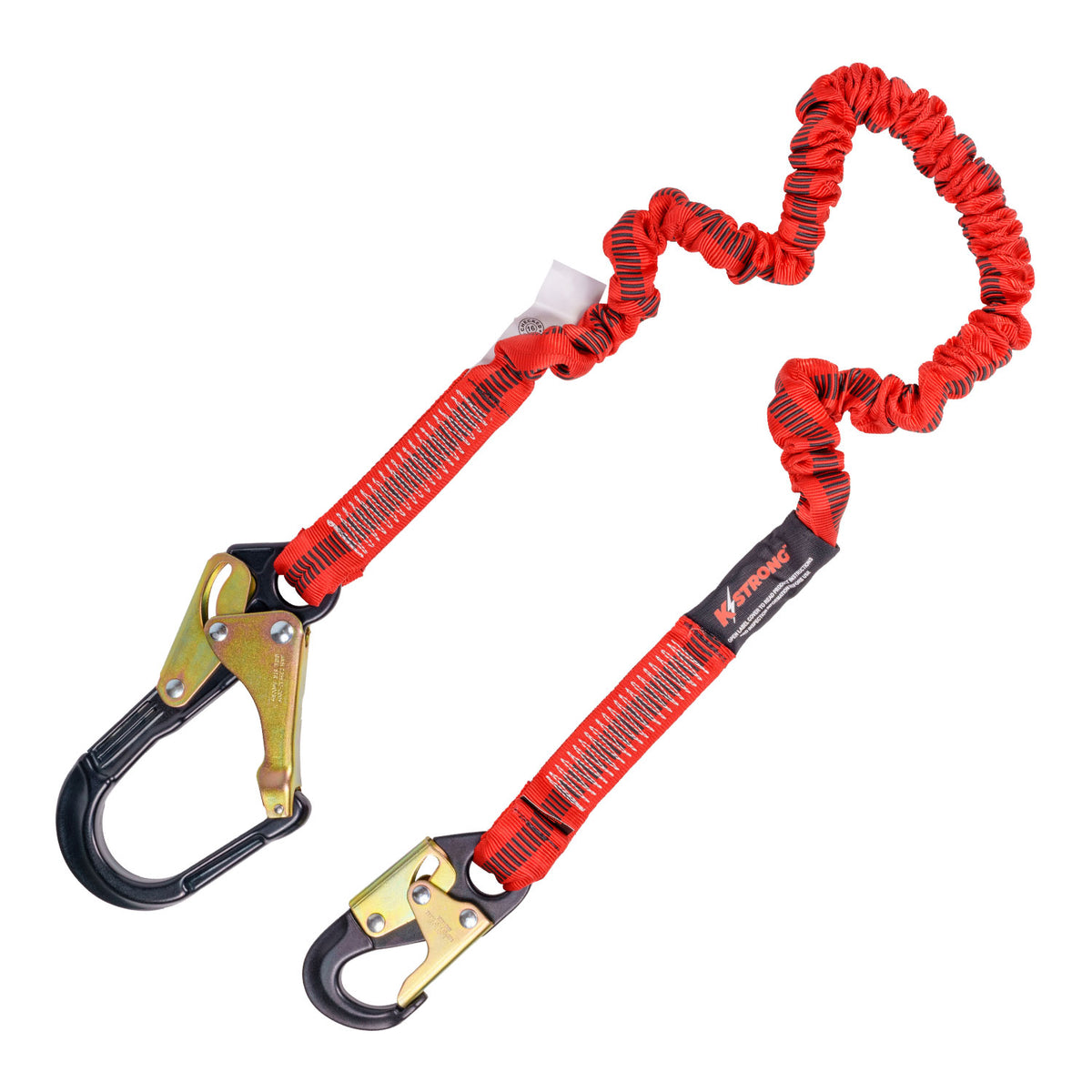 KStrong 6 ft. Elasticated Design Shock Absorbing Lanyard with Aluminum Snap Hook and Aluminum Rebar Hook (each)