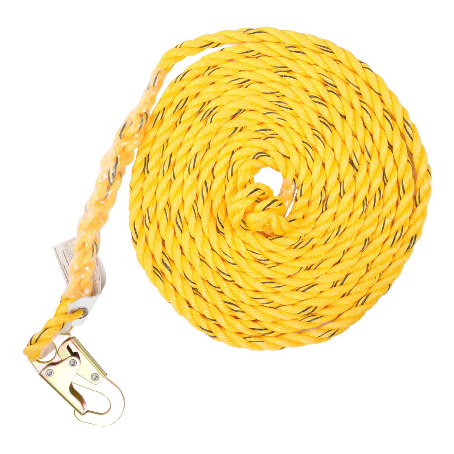 KStrong 25 ft. Vertical Rope Lifeline, Locking Snap Hook UFR100025