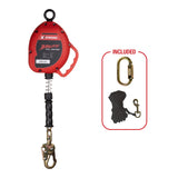 KStrong UFS310030 BRUTE 30 ft Cable SRL with snap hook, Includes installation carabiner and tagline