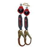 KStrong UFS354002D Dual 6 ft Micron SRL Assembly with Rebar Hooks, Harness Connector Included