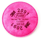 3M 2000 Series Filters, Oil & Non Oil Based Particles, P100, Magenta (pair)