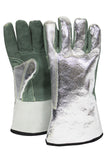 National Safety Apparel Carbon Armour Leather Glove, Aluminized OPF Back, 13" (pair)