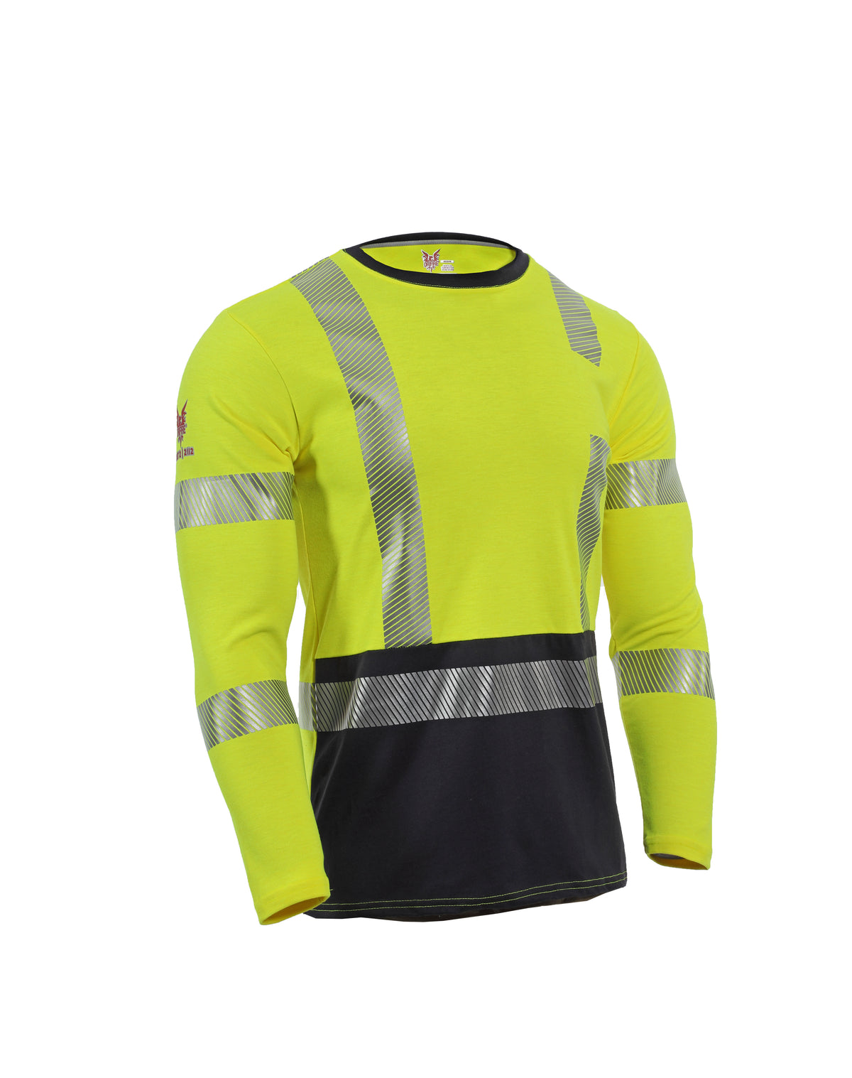 National Safety Apparel Drifire FR Hi Vis Hybrid Long Sleeve T Shirt, 8.6 cal/cm²