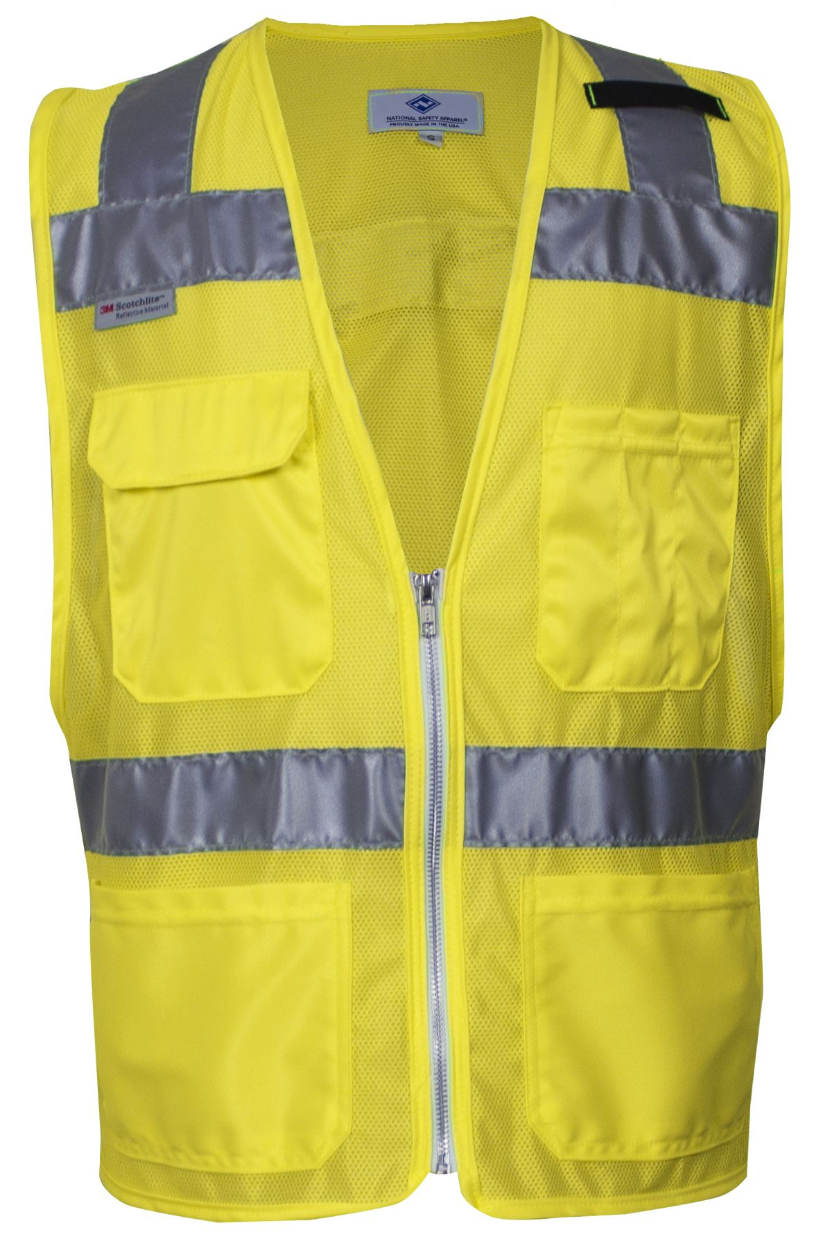 National Safety Apparel Vizable Hi-Vis Deluxe Micro Mesh Vest, Type R Class 2 (each)