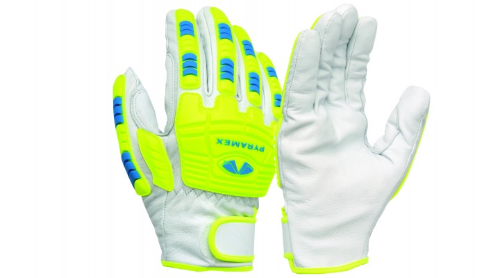 Pyramex GL3004CW Goatskin Leather Driver Gloves, Impact, Cut A7