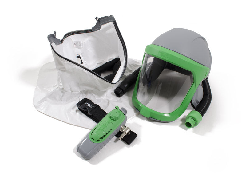 RPB Z-Link Respirator, Safety Lens, Tychem SL Shoulder Cape, Breathing Tube, Climate Control (each)