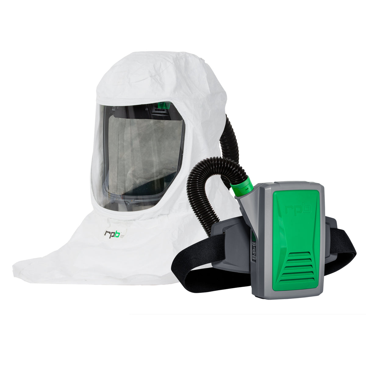 RPB T-Link Respirator, Tychem QC Hood, Hard Hat Assembly, Breathing Tube, PX5 PAPR (each)