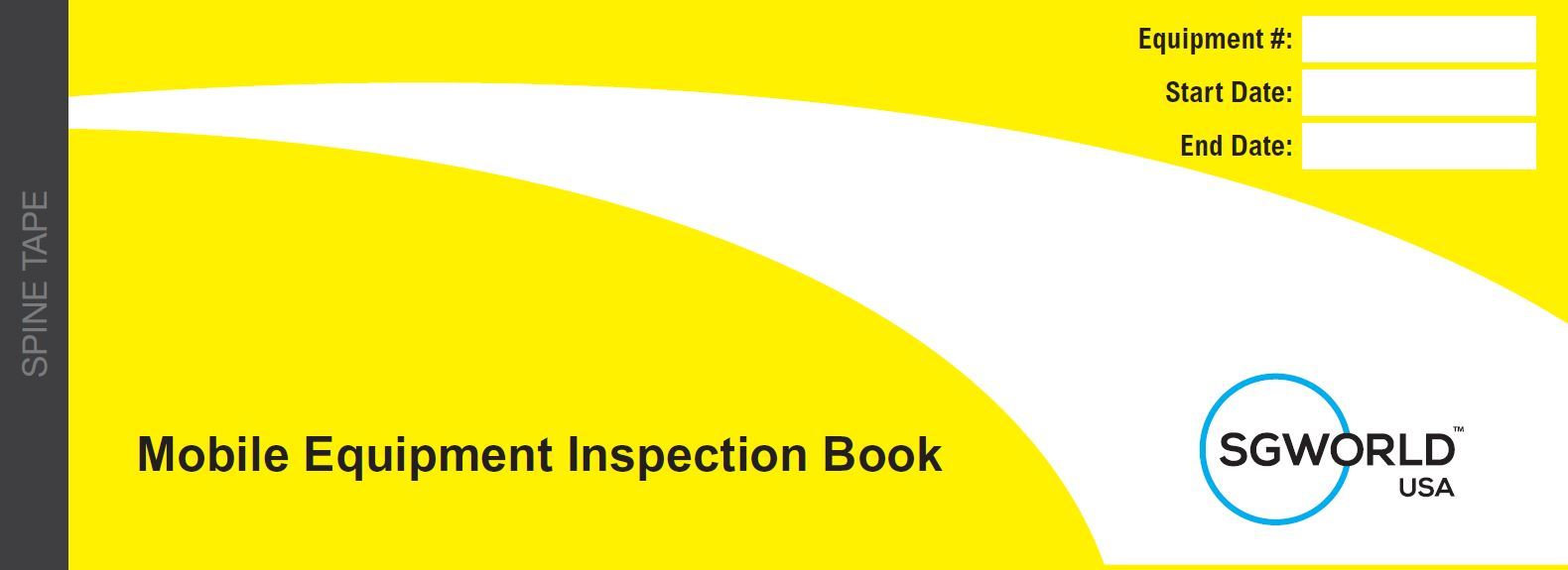 SG World Mobile Equipment Inspection Checklist (booklets)